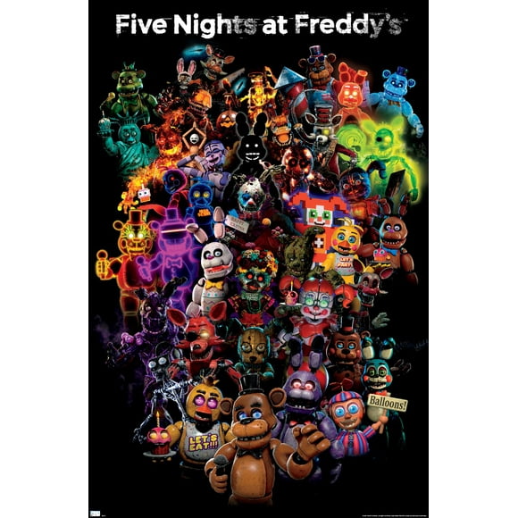 Personalized  Five Nights at Freddy's Name Banner Wall Decor Poster with Frame